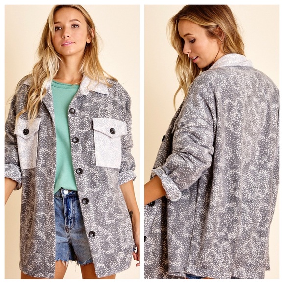 Most Fabulous Print Brushed Oversized Jacket - Picture 2 of 4